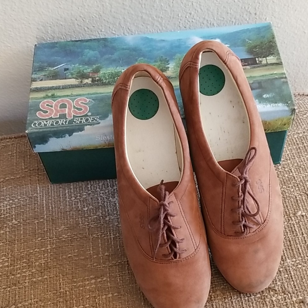 SAS Whisper Brown Suede Shoes 11 Narrow